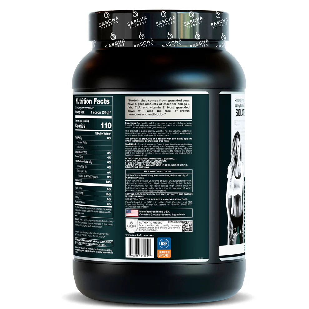 HYDROLYZED Whey Protein ISOLATE UNFLAVORED